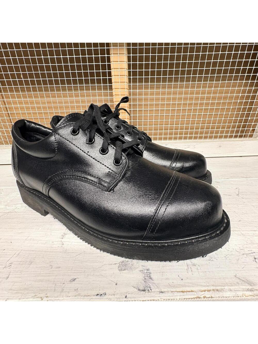 Boulet Black Leather Lace-Up Dress Shoes Size 10 2E
